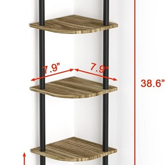 NEW 5-Tier Corner Shelf Wall Mount , Wall Decor for Home Living Room Bedroom,. - Picture 5 of 8